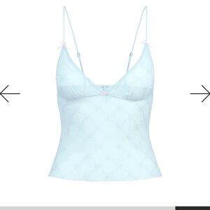 SKIMS Soft Blue Lace Top